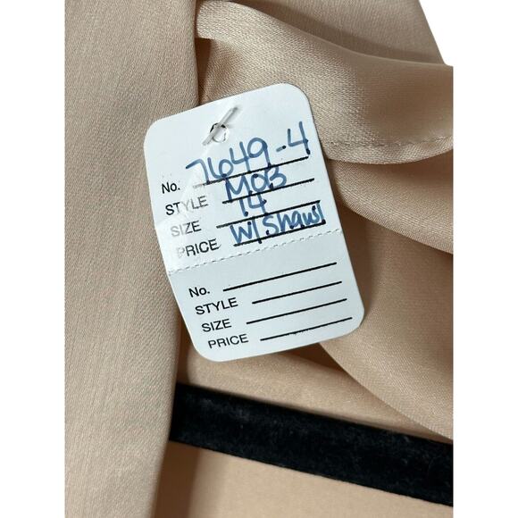 NEW Jade Couture Ball Gown Shawl 14 Beige Gold Lace Sequins Mother of Bride 7649 - Picture 11 of 15